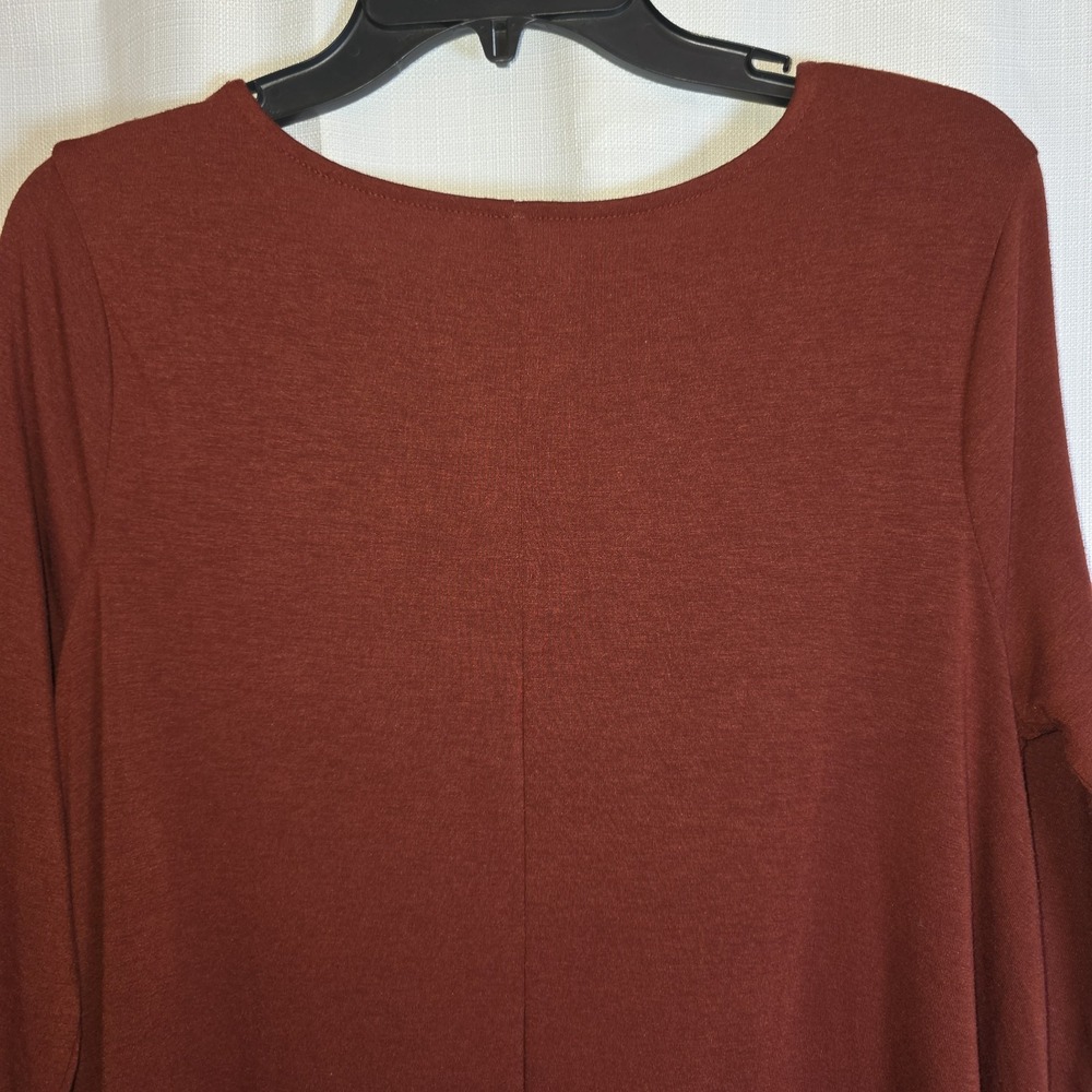 Zenana Outfitters Dress Large Midi Trapeze Swing 3/4 Sleeve Boho Mod‎ - Picture 11 of 11